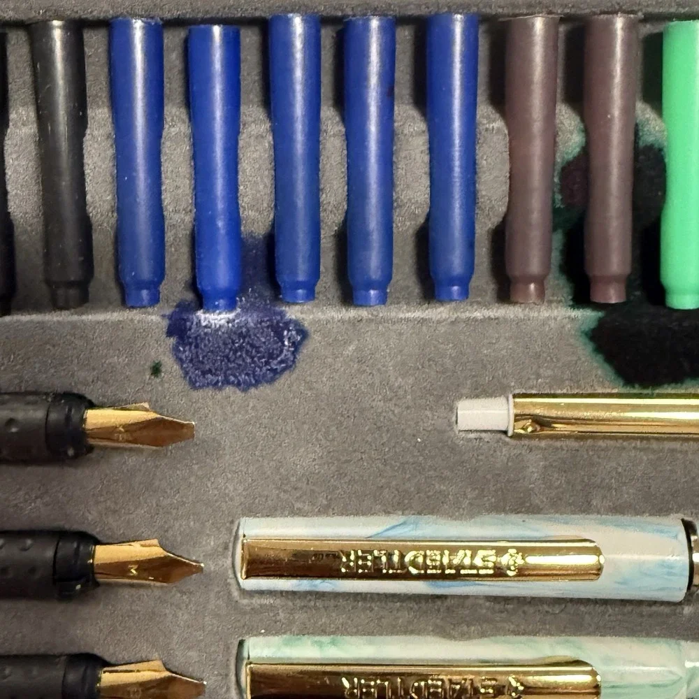STAEDTLER CALLIGRAPHY SET- INCLUDING METAL STORAGE TIN